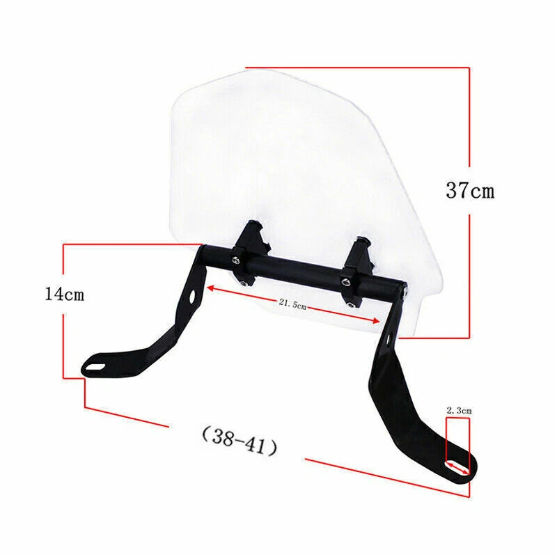 1PC E-Bike Front Windshield Windshield Thickened universal Motorcycle Windscreen - Image 2 of 4