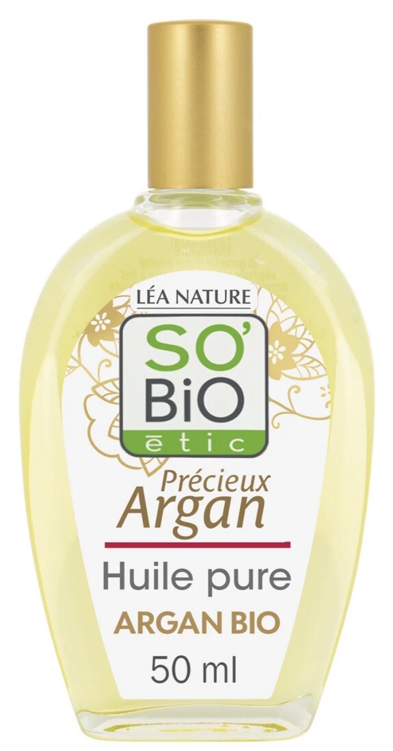 Huile d'argan bio So Bio flacon de 50ml pour le soin quotidien