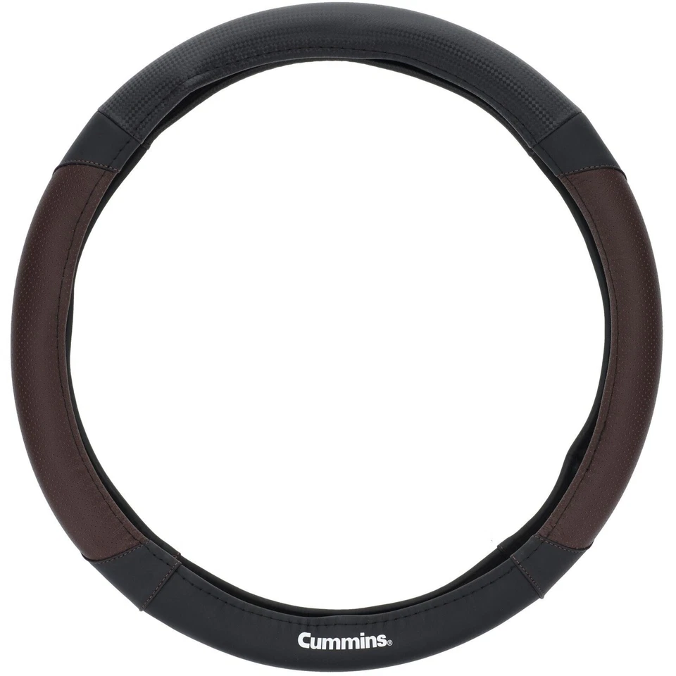 Cubierta del volante Cummins Diesel 18" Navigator cuero genuino semi camión Foto 4 de 4