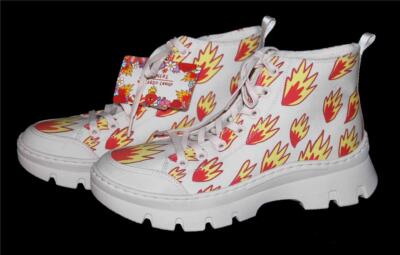Skechers Street x Ricardo Cavolo Flames Air Cooled Dual-Lite Hightop Shoes Wm 9