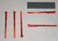 LEGO NEW Transparent Red Arrow 8 Spring Shooter Weapon (5x) 6054526 Brick 15303