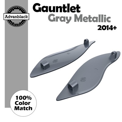 Fits 14+ Harley Gauntlet Gray Metallic Air Deflectors Batwing Fairing Wind