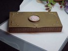 ANTIQUE CHINESE CLOISONNE ENAMEL BRASS HUMIDOR CIGARETTE BOX Pink Floral Insert — photo 2