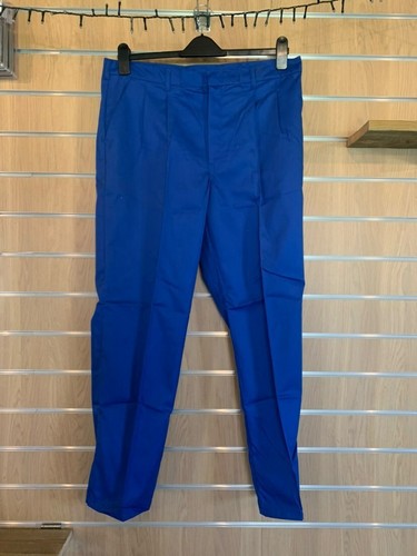 Fiel Hombre Pantalones De Trabajo Azul Real con bolsillos y bucles de  cinturón | eBay