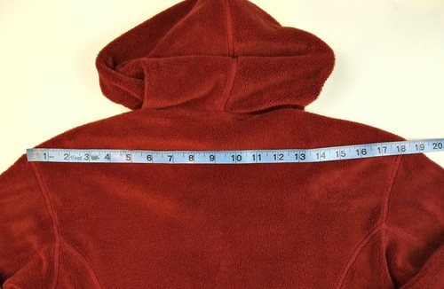 PATAGONIA RHYTHM Womens Sz Small Burgundy Red Full Zip Hoodie Yoga Fleece Jacket - Afbeelding 6 van 10