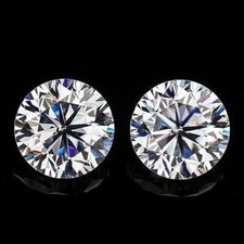 1.00 Ct Lab-Grown CVD Diamond Pair 6.50 mm Round D, IF CLARITY Certified Diamond