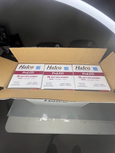 (6) HALCO-BR40FL11-830-LED MEDIUM 11.5 Wt. 3000 K 940 Lumen 75Watt NEW Case - Picture 2 of 3