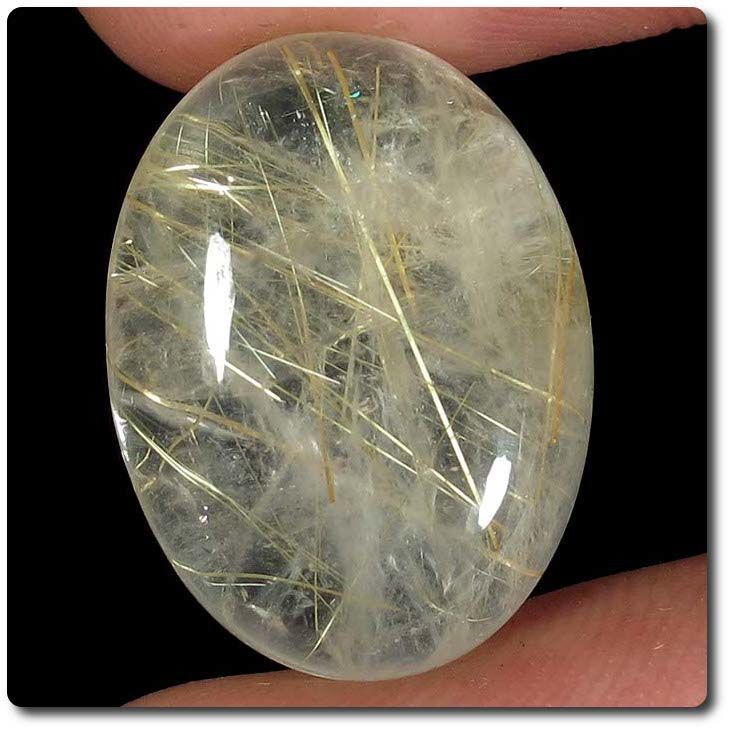 Quartz rutile du Brésil de 17.25 cts pour collectionneurs de pierres et minéraux