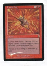 Liquid Fire FOIL Odyssey Light Play MTG Magic DNA GAMES