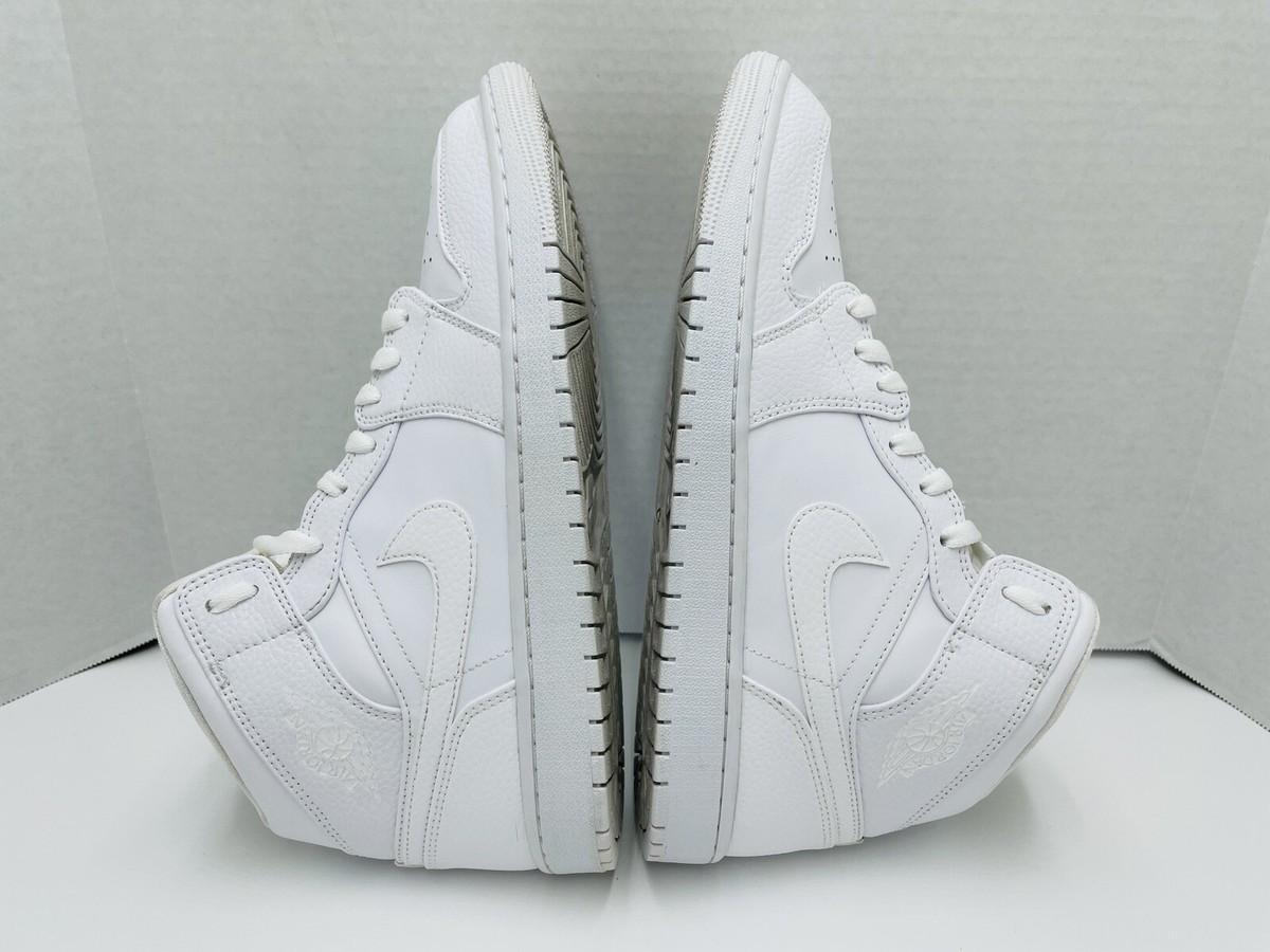 NIKE AIR JORDAN 1MDL24cm白 Nike Air Jordan 1 Mid Retro Triple White Men's Size 11