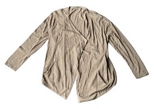 J. Jill Cardigan Sweater Linen Blend Long Sleeve Women's Size Large L Tan Brown