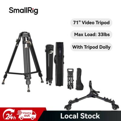 SmallRig AD-80 FreeBlazer Heavy-Duty Video Tripod  + Universal Tripod Dolly