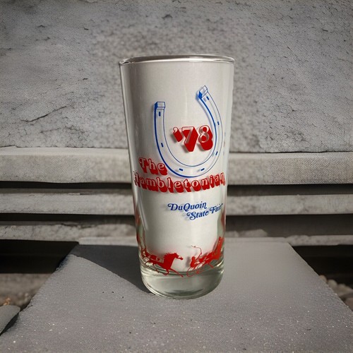 1978 The Hambletonian DuQuoin State Fair Horse Race Tall Glass RARE