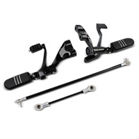 Vorverlegte Fussrastenanlage FüR Harley Sportster 1200 Custom 04-13 Schwarz