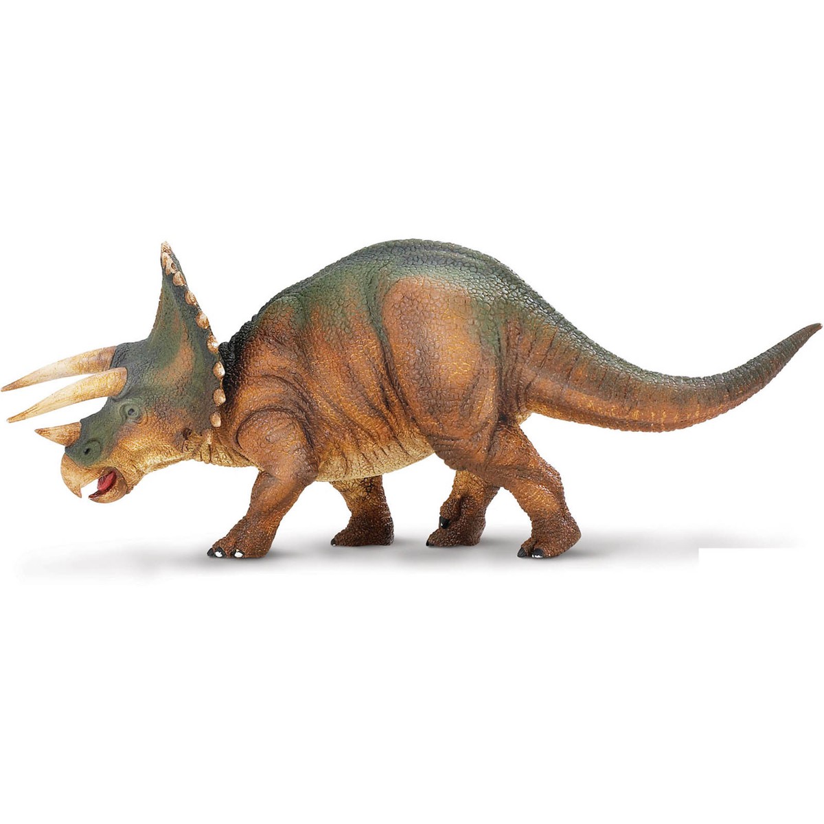Triceratops Green Brown Dinosaur Figure Safari Ltd NEW Educational