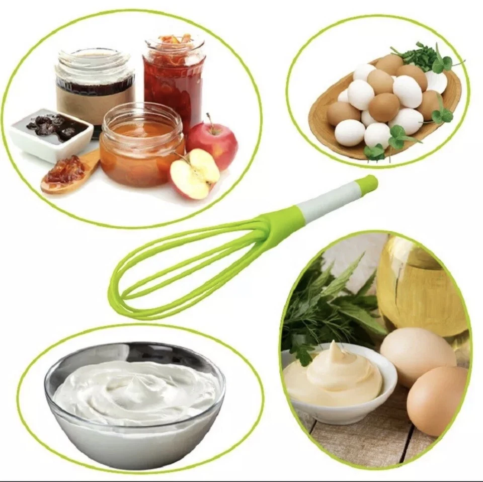 Batidor de huevos con cuerda manual plegable 3 piezas Foto 3 de 4