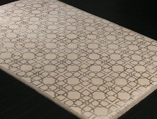 Bashian Rugs Hand Tufted, New Zealand Wool / Viscose Kizmet Rug Ivory 2'6" X 8'