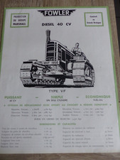 Catalogue,Brochure,Prospectus  Tracteurs Agricole  Marhall Fowler Chenilles VF