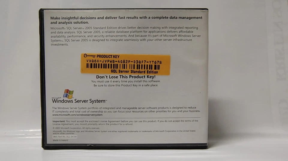 MICROSOFT SQL SERVER 2005 STANDARD EDITION WINDOWS SYSTEM 4 DISCHI PER PC - Immagine 2 di 4