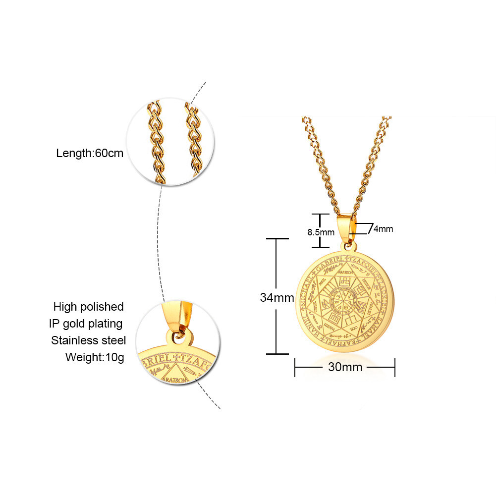 Buy Seven Archangels Seal Amulet Talisman Necklace Pendant Jewelry Online In India - Foto 9