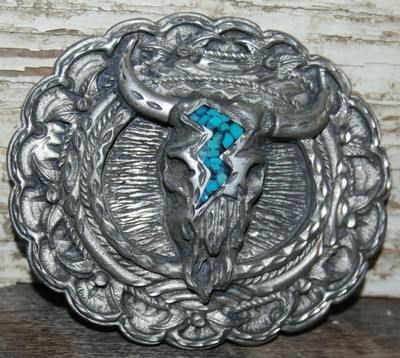 diamond skull belt buckle