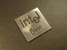 Intel 486 Label / Logo / Sticker / Badge 25 x 25 mm 285d 