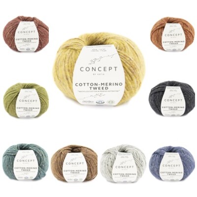  Katia Cotton Merino Tweed 50 g stricken häkeln Wolle Garn