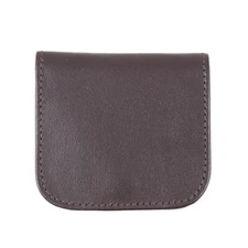 E.Marinella Napoli Small Coin Purse in Chocolate Brown Calf Leather