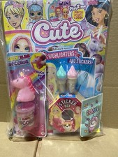 CUTE MAGAZINE # 196 + Highlighters Stickers Eraser Slime