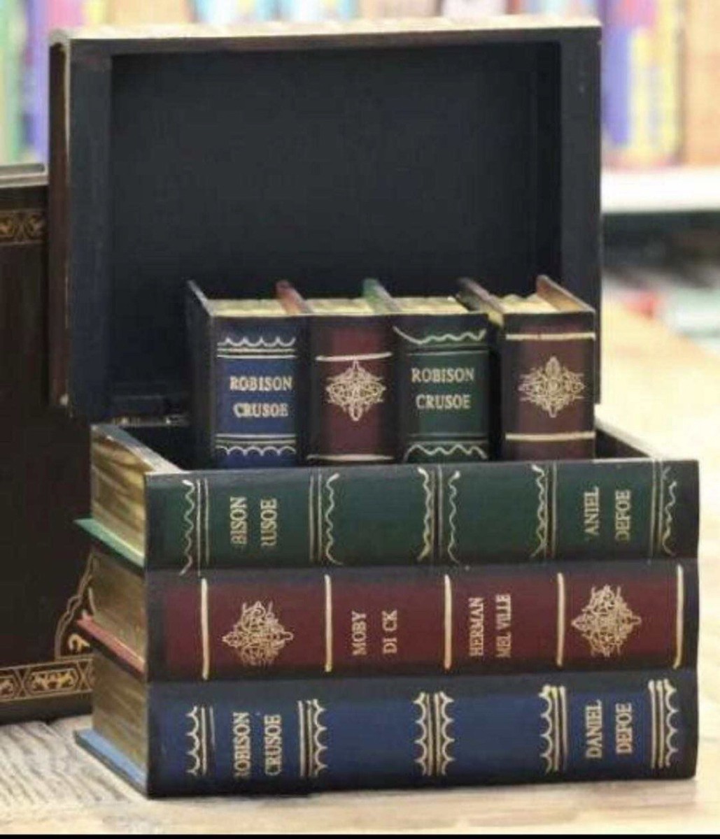 VINTAGE FAUX BOOK HIDDEN STORAGE WOOD BOX DECORATIVE GREAT