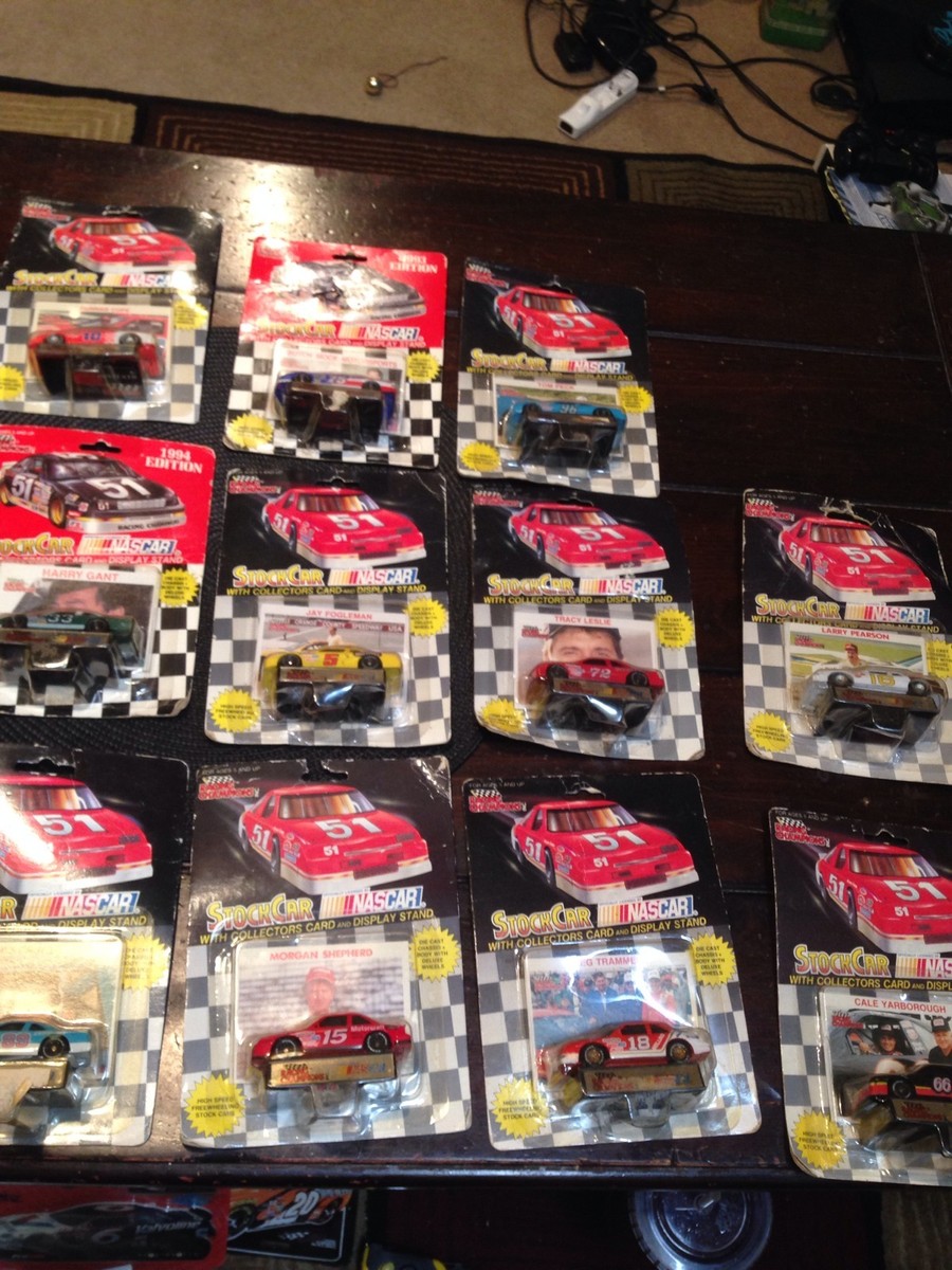 11 NASCAR Collectible Stock Cars - Cards & Display Stand | eBay