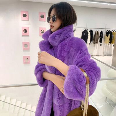 美品【 HARE 】✦ ハレ フェイク ファー ジップ ブルゾン パープル 紫 HARE（ハレ）の「フェイクファーZIPブルゾン(HARE)（ブルゾン）」 - WEAR