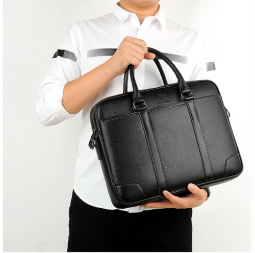US Mode Business Herren Leder Aktentasche Handtasche Laptop Kuriertasche B - Bild 11 von 12
