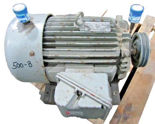 🔥TOSHIBA 30 HP 3 PHASE INDUCTION MOTOR 460VAC 286T FRAME 1770 RPM TEFC W/ BASE - Picture 2 of 16