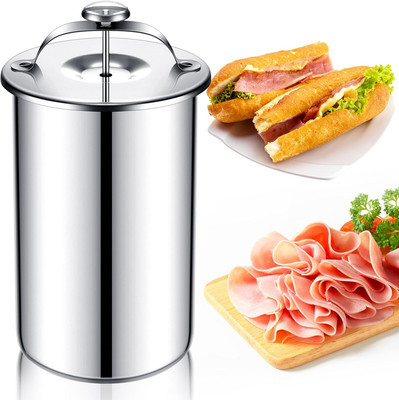1 Piece Meat Press Maker with Thermometer Stainless Steel Ham Deli Meat Bacon Sa
