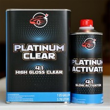Platinum Clear Coat Gallon Kit 41 High Gloss Automotive Hardener Slow Med Fast