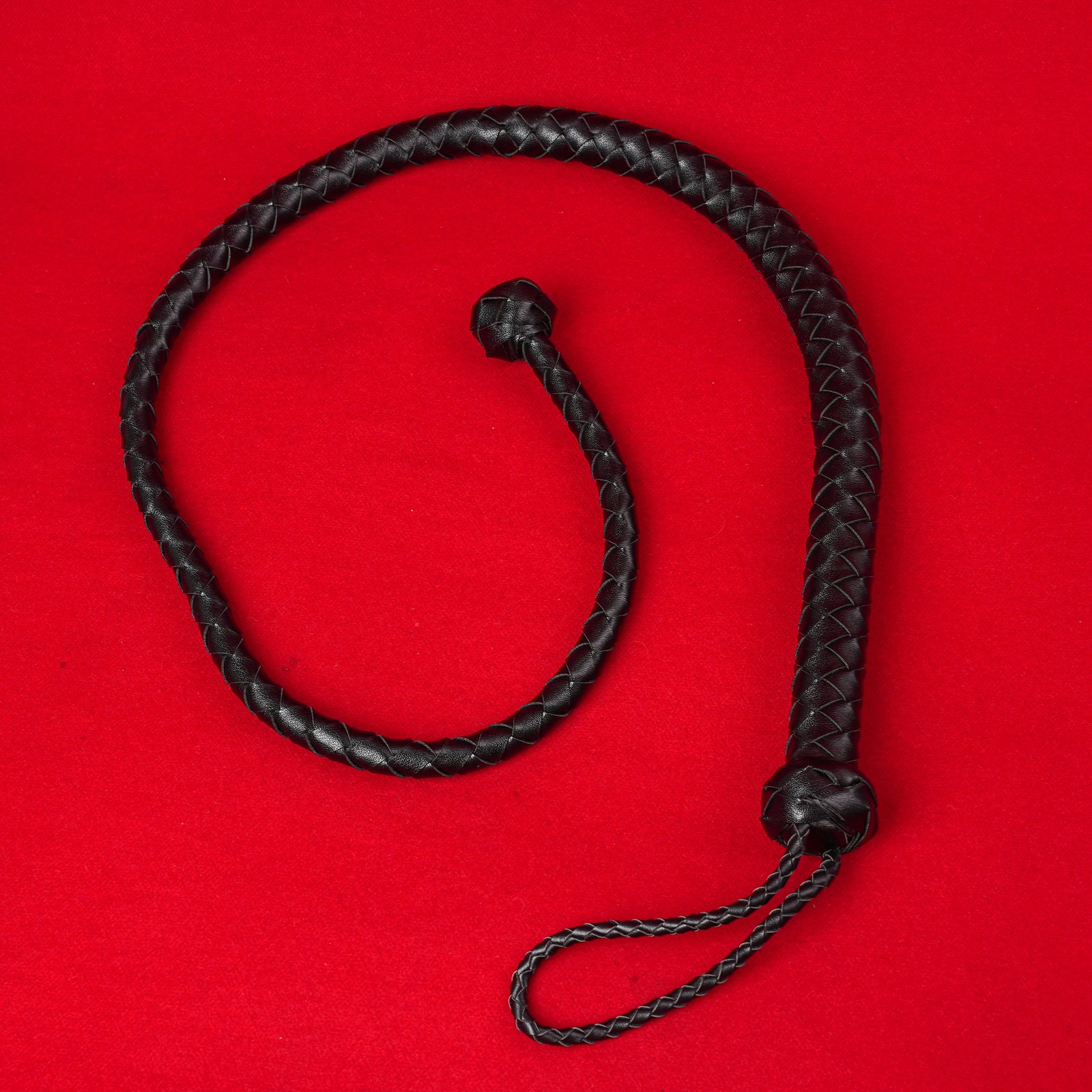 48.8in BDSM Sex Whip Spanking Handle Flogger Crop For Couples Torture Slave Game