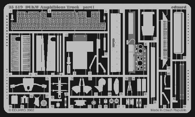 Eduard Accessories 35519 - 1:35 DUKW Amphibious Truck - Etched Set - New