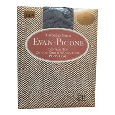 Vtg Evan Picone Pantyhose New Grey -Medium Silkee Sheer Control Top