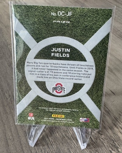 2021 Panini Draft Picks Justin Fields Rookie On Campus Card #OC-JF - 第 2/4 張圖片