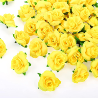 Kunstblumen 50X KüNstliche Blumen 4Cm BlumenköPfe Gelb