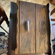 Mid century faux wood  box by Lerner w/ Interior Shelf, Brown