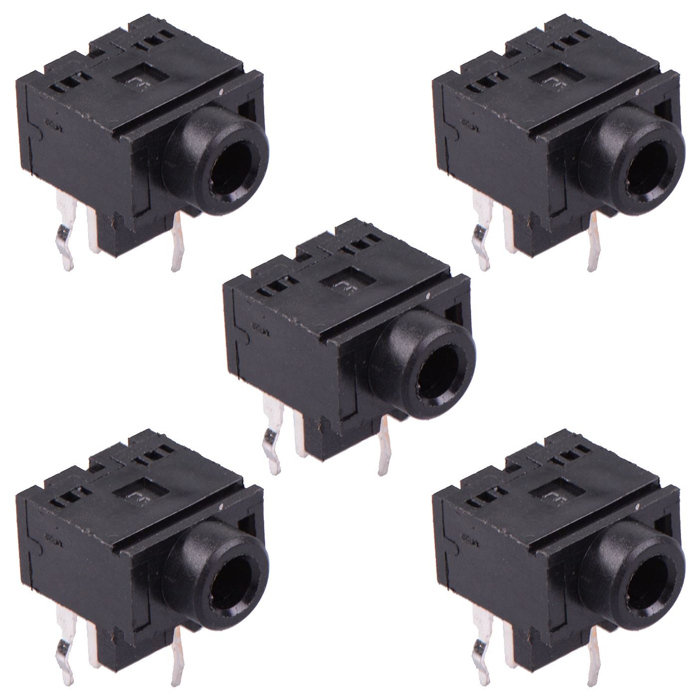 5 x 3.5mm Stereo Horizontal PCB Phone Jack Socket