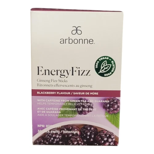Arbonne Energy Fizz BlackBerry 30 Sticks - New - Exp. 8/2027