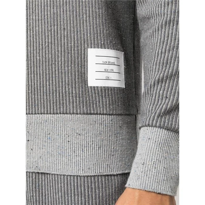 Thom Browne Felpa girocollo uomo 4 barre righe grigio 25SS 133239844
