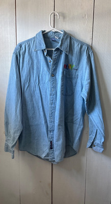 medium Ebay.com jean style button up long sleeve shirt