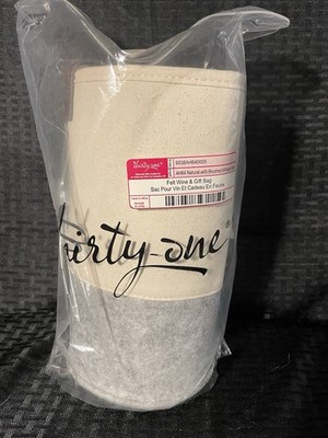 Thirty-One Thirtyone 31 Gifts Felt Wine Bag NEW- Natural w/ Brushed Whisper Grey
