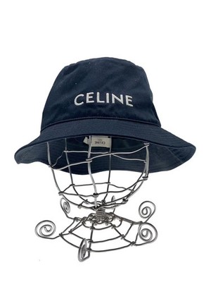 Celine Bucket Hat M Cotton Blk Men's GaT41