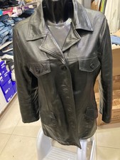 Terranova Womens Leather Jacket Black Button ...