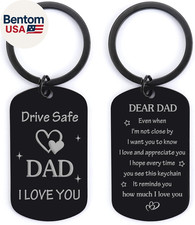 Fathers Day Gift for Dad from Daughter Son, Dad Birthday Gift Drive Safe Keychai